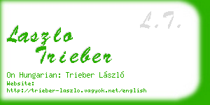 laszlo trieber business card