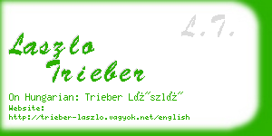 laszlo trieber business card